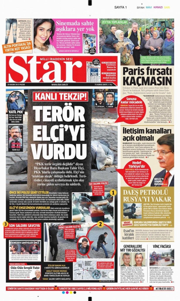 29 Kasım 2015 gazete manşetleri 6