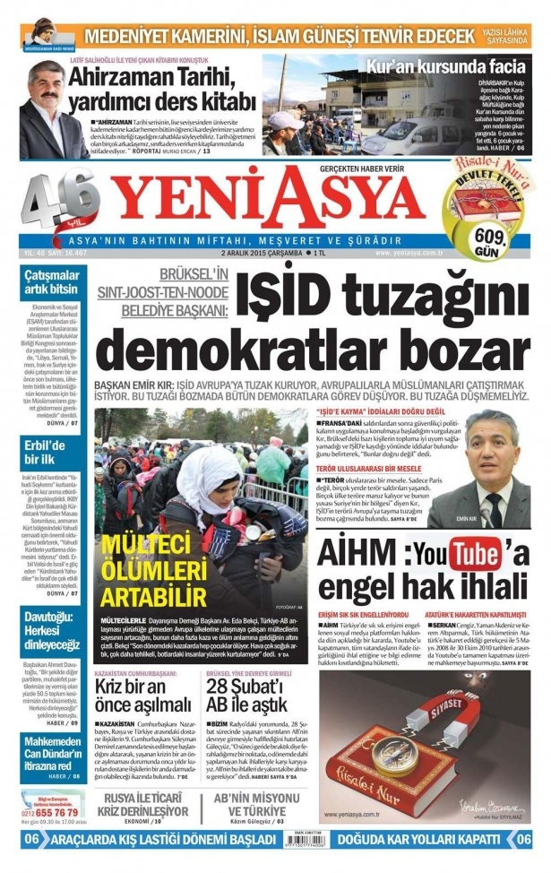 2 Aralık 2015 gazete manşetleri 24