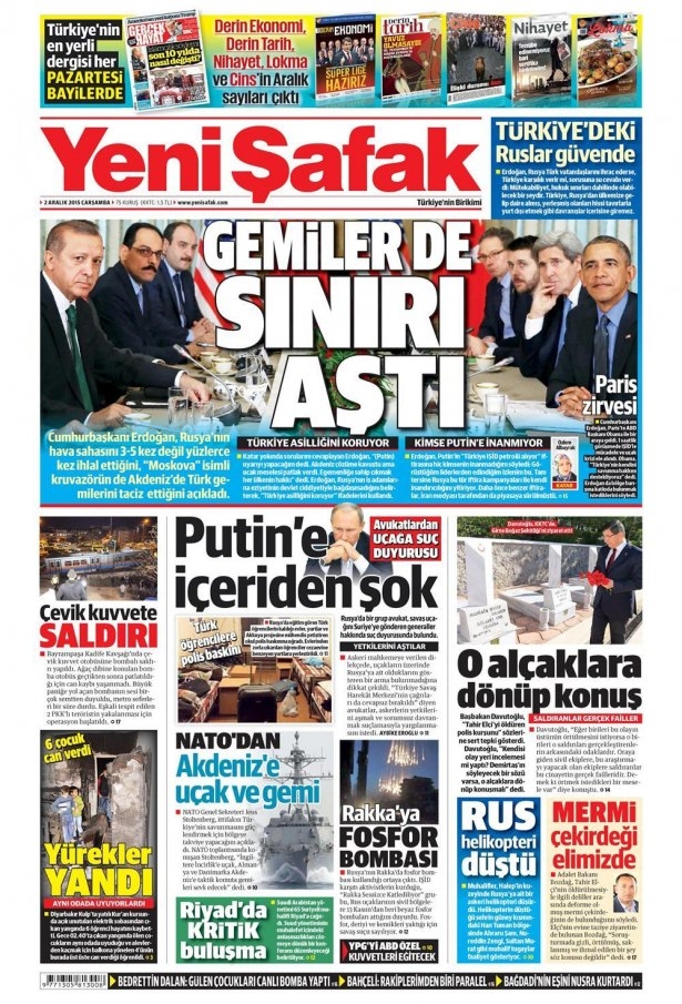 2 Aralık 2015 gazete manşetleri 26