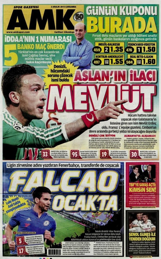 2 Aralık 2015 gazete manşetleri 30
