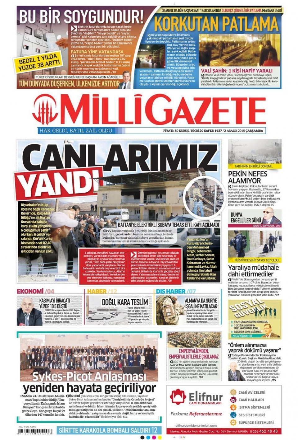 2 Aralık 2015 gazete manşetleri 41