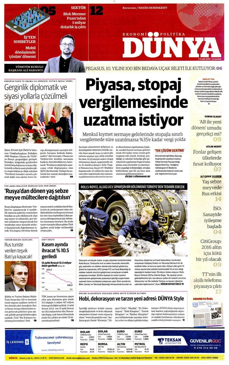 2 Aralık 2015 gazete manşetleri 59