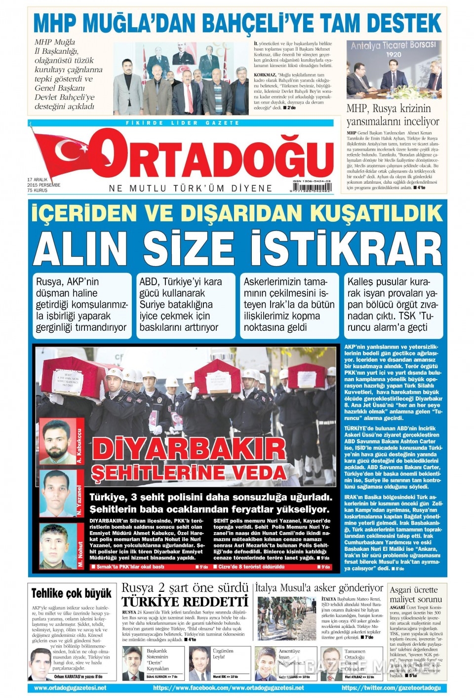 17 Aralık 2015 gazete manşetleri 11