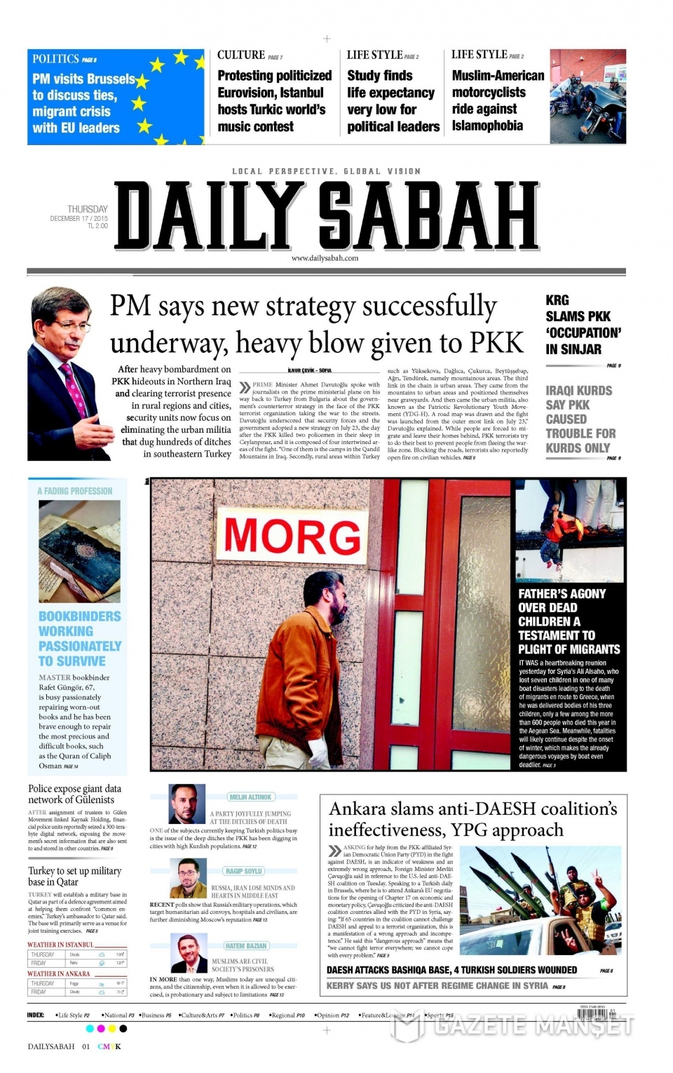 17 Aralık 2015 gazete manşetleri 14