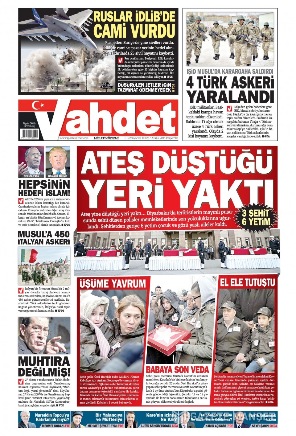 17 Aralık 2015 gazete manşetleri 20