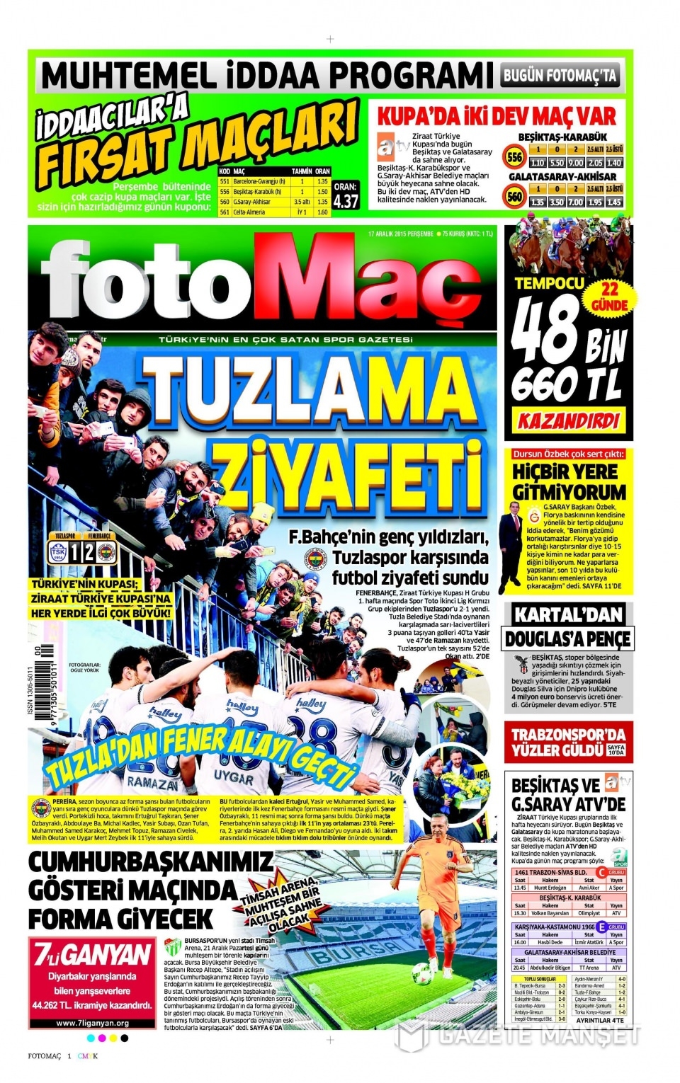 17 Aralık 2015 gazete manşetleri 30