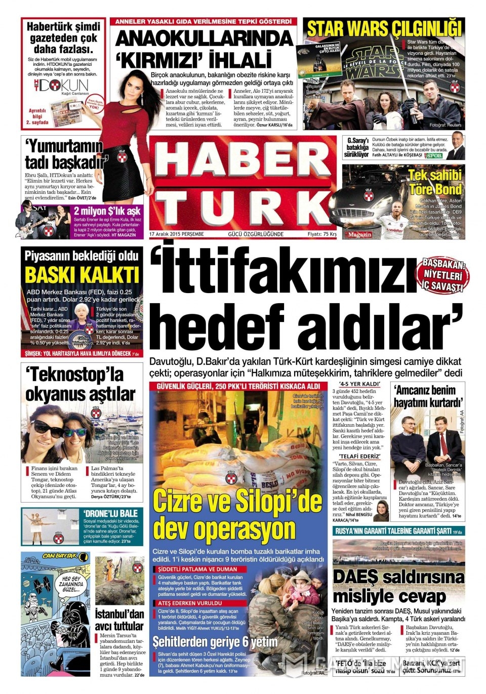 17 Aralık 2015 gazete manşetleri 5