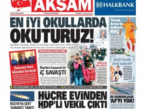 17 Aralık 2015 gazete manşetleri