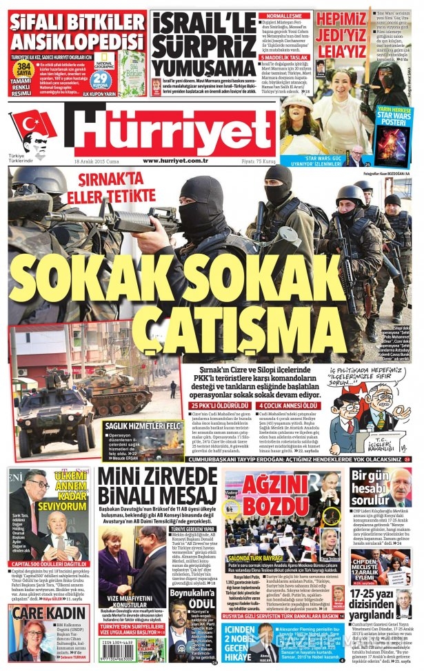 18 Aralık 2015 gazete manşetleri 11
