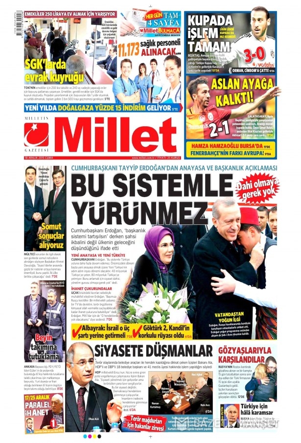 18 Aralık 2015 gazete manşetleri 13