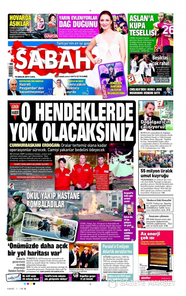 18 Aralık 2015 gazete manşetleri 17
