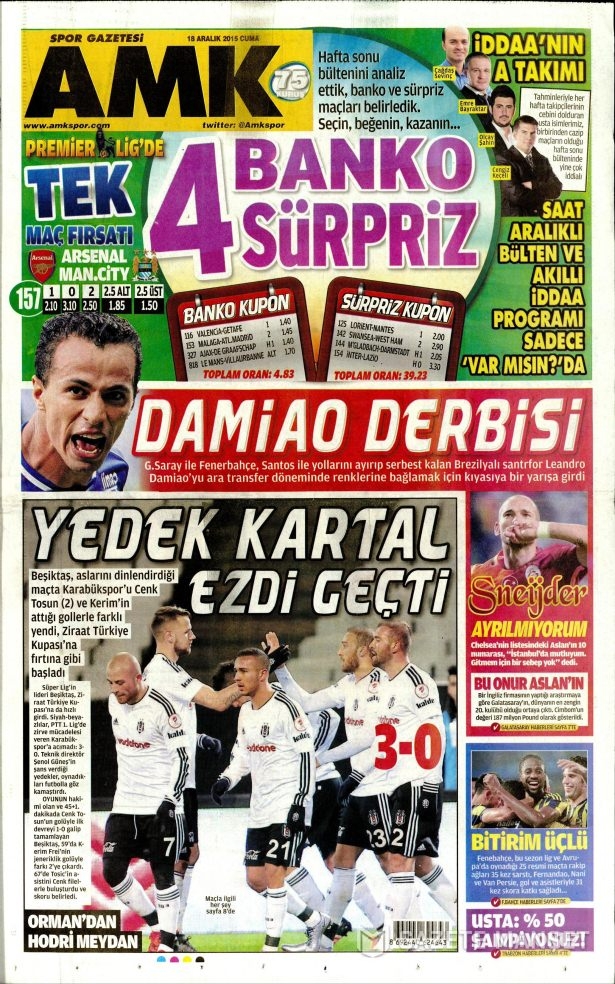 18 Aralık 2015 gazete manşetleri 2