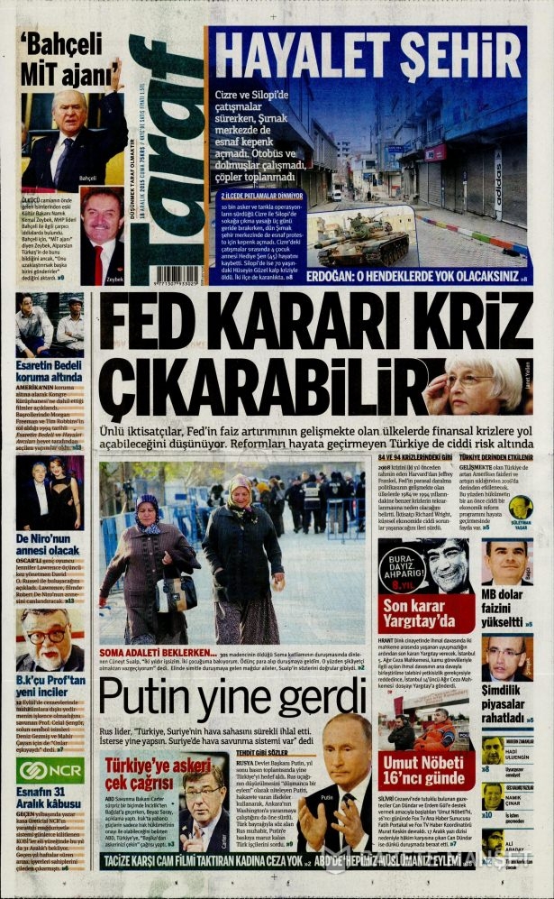 18 Aralık 2015 gazete manşetleri 22