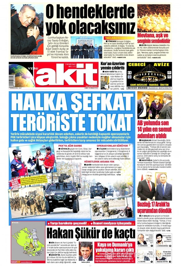 18 Aralık 2015 gazete manşetleri 25