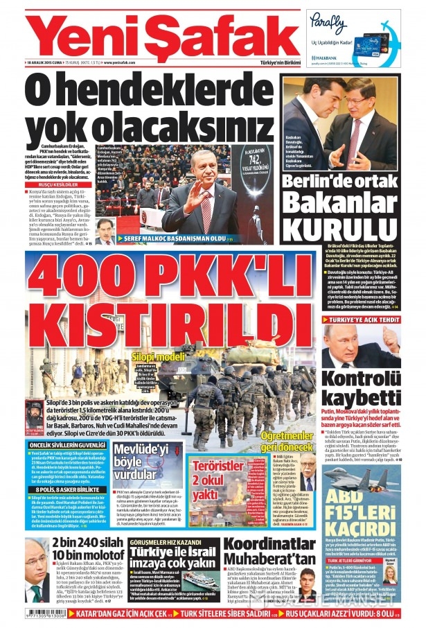18 Aralık 2015 gazete manşetleri 29
