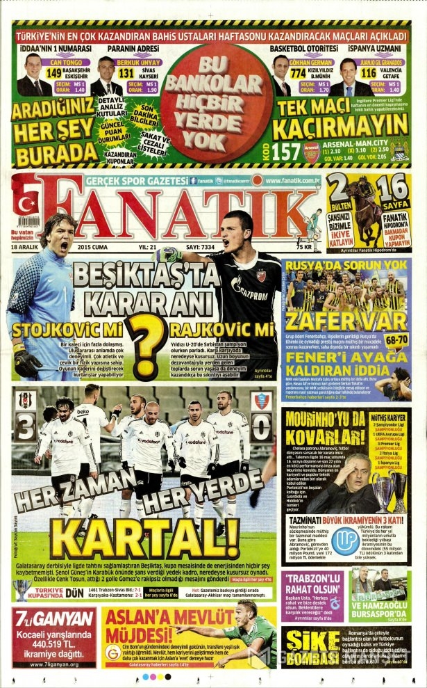 18 Aralık 2015 gazete manşetleri 7