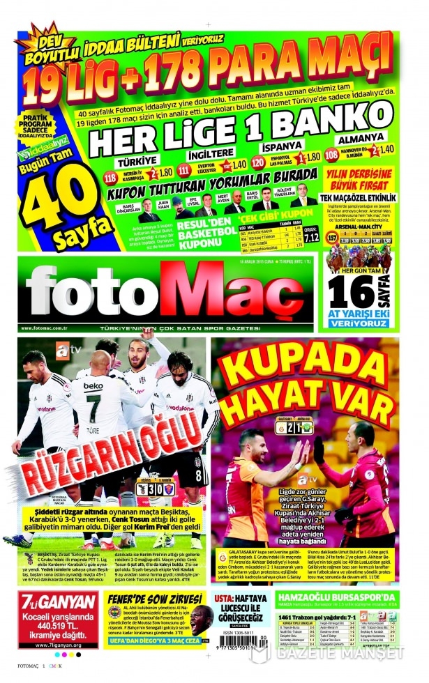 18 Aralık 2015 gazete manşetleri 8