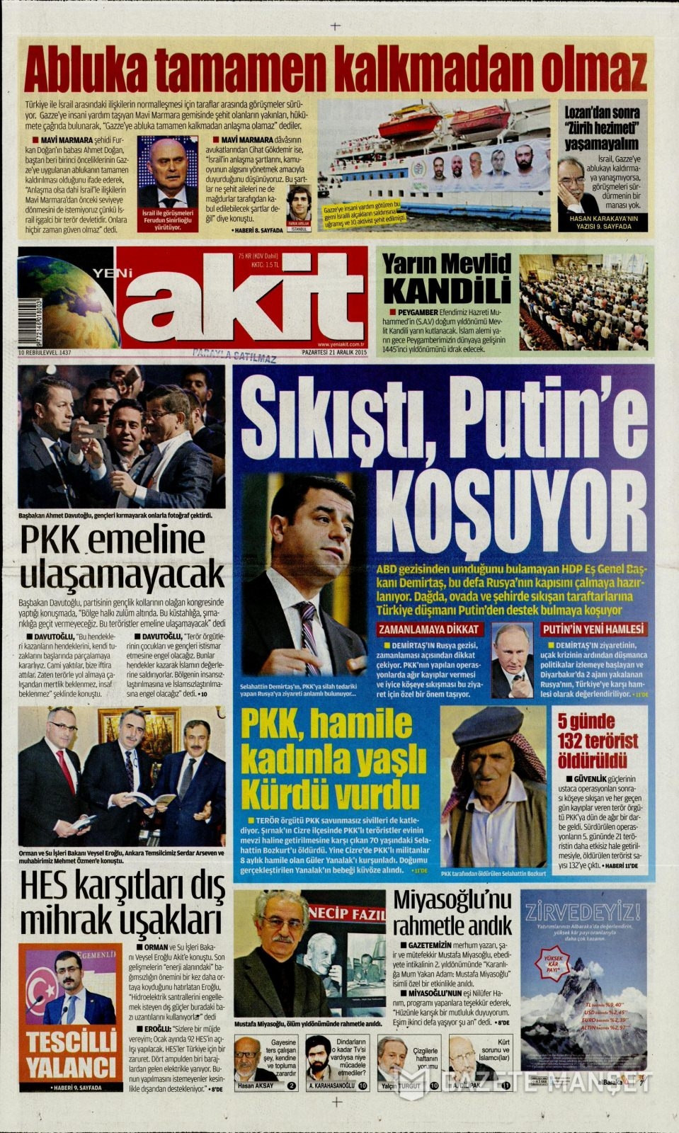 21 Aralık 2015 gazete manşetleri 20