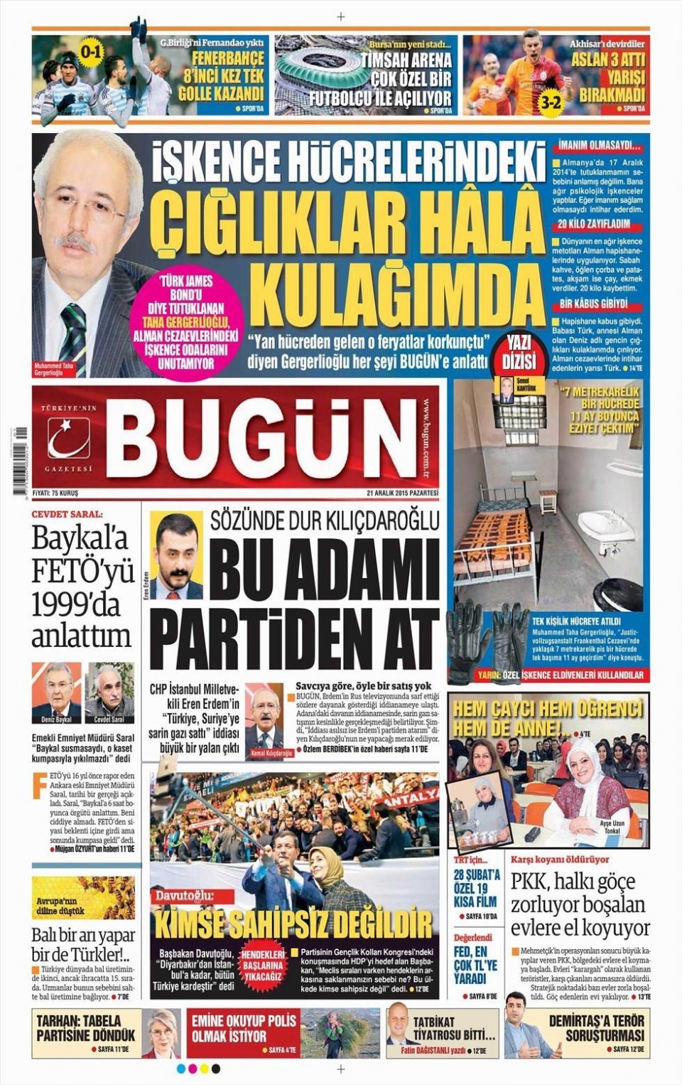 21 Aralık 2015 gazete manşetleri 27