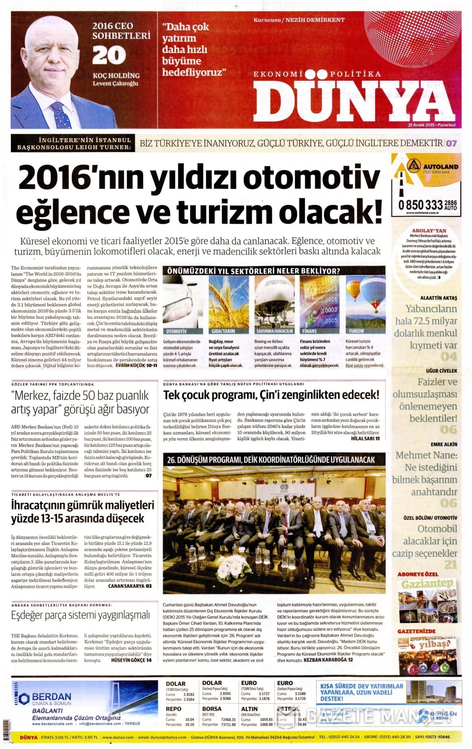 21 Aralık 2015 gazete manşetleri 28