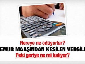 Memur maaşlarından kesilen vergiler