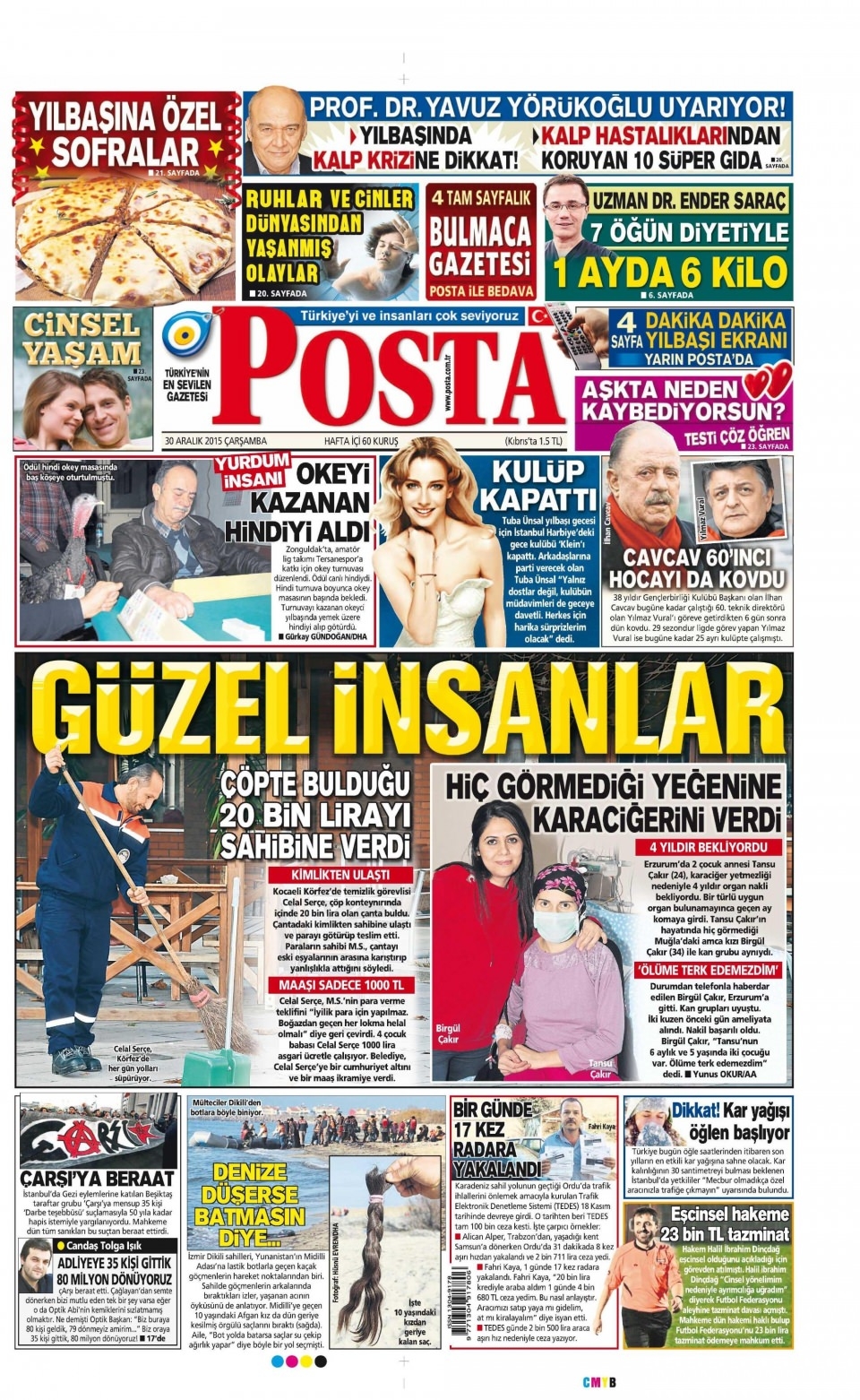 30 Aralık 2015 gazete manşetleri 22