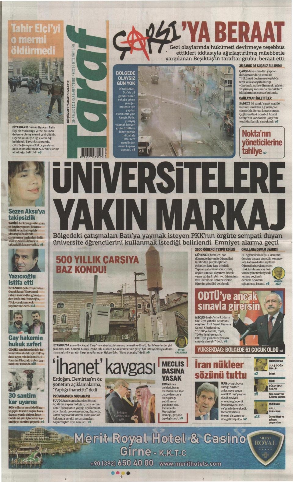 30 Aralık 2015 gazete manşetleri 27