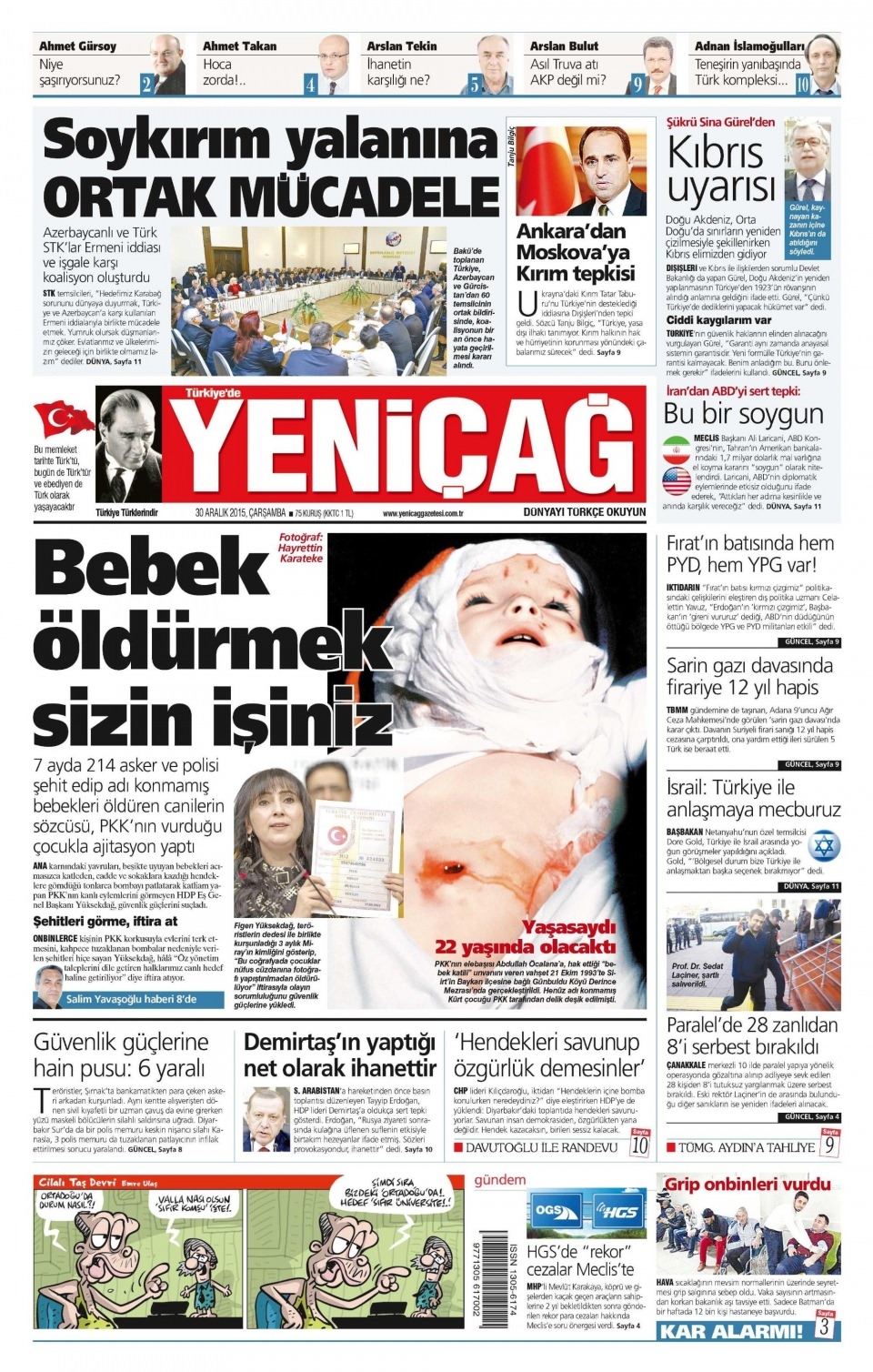 30 Aralık 2015 gazete manşetleri 29