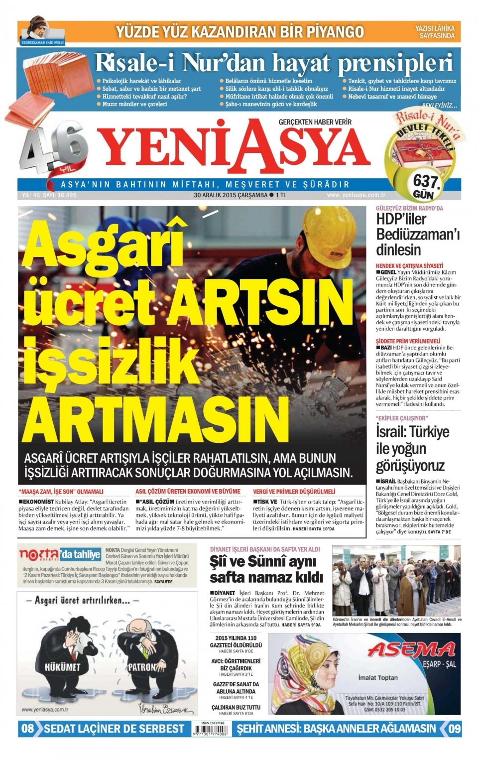 30 Aralık 2015 gazete manşetleri 32