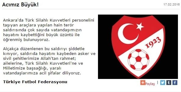 Spor dünyasından Ankara'daki saldırıya büyük tepki! 12