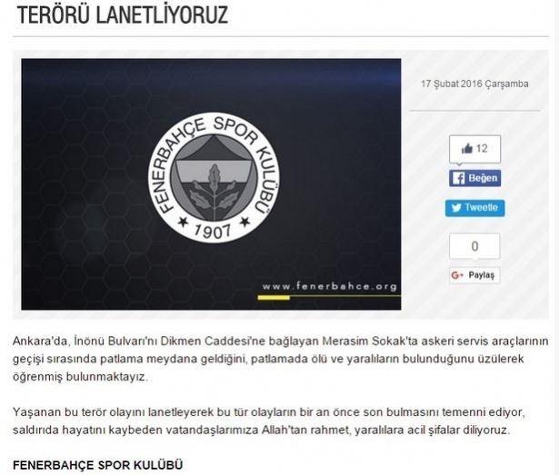 Spor dünyasından Ankara'daki saldırıya büyük tepki! 4