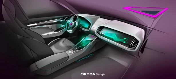 Skoda VisionS, iç mekanıyla göz kamaştırıyor 13