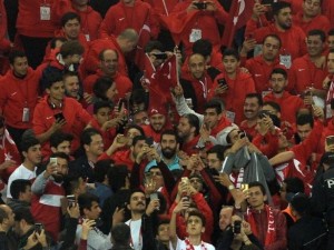 Türkiye-İsveç maçından kareler