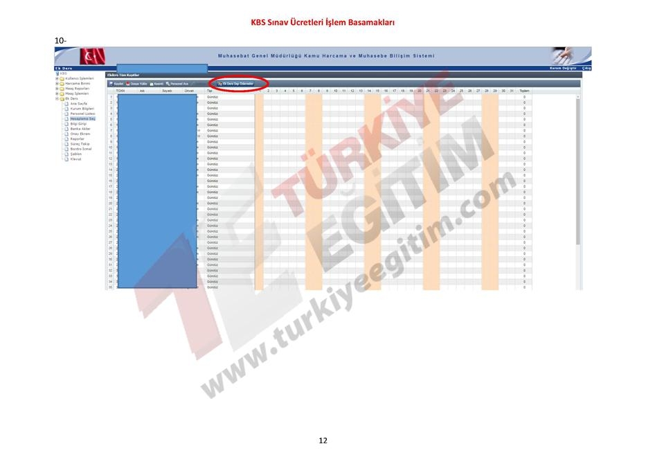 KBS Sınav Ücretleri İşlem Basamakları 12
