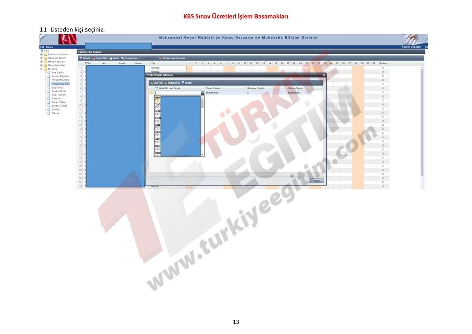 KBS Sınav Ücretleri İşlem Basamakları 13
