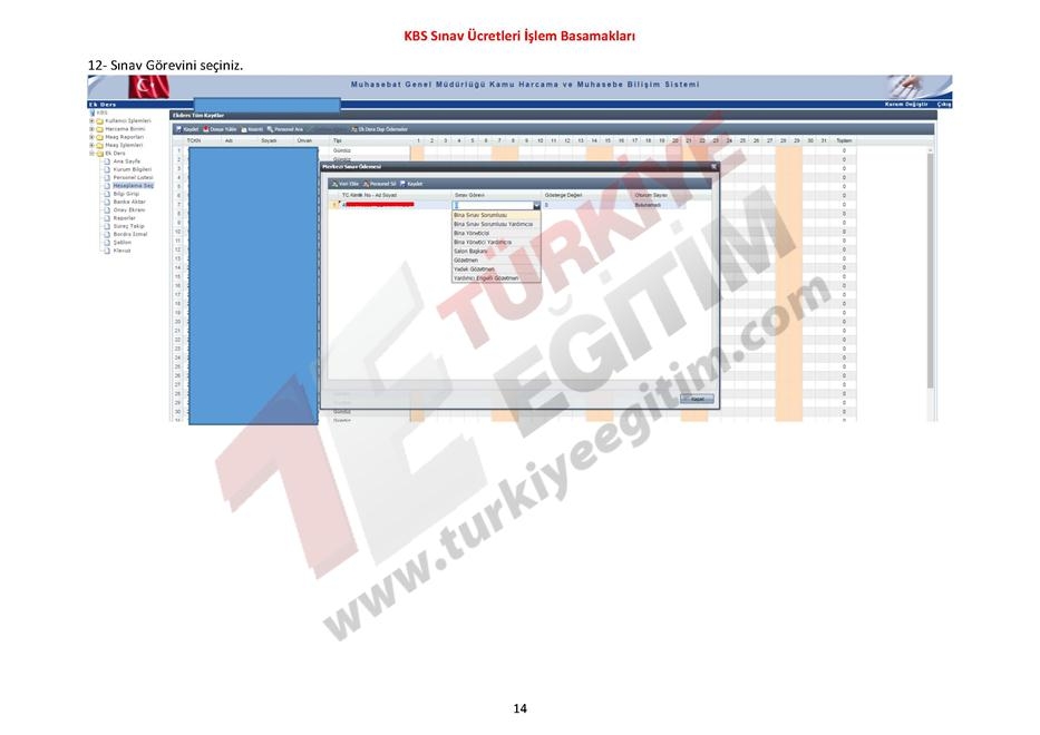 KBS Sınav Ücretleri İşlem Basamakları 14