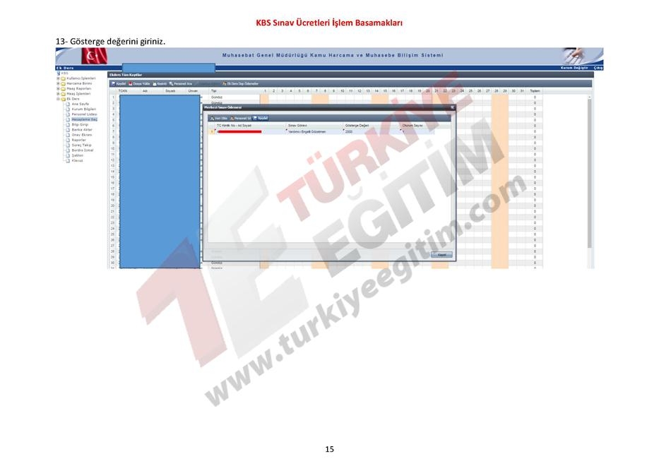KBS Sınav Ücretleri İşlem Basamakları 15
