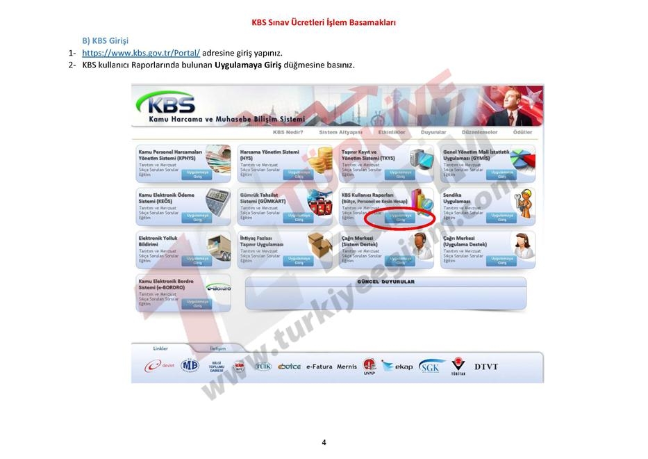 KBS Sınav Ücretleri İşlem Basamakları 4