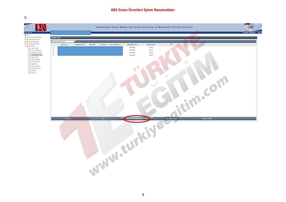 KBS Sınav Ücretleri İşlem Basamakları 9
