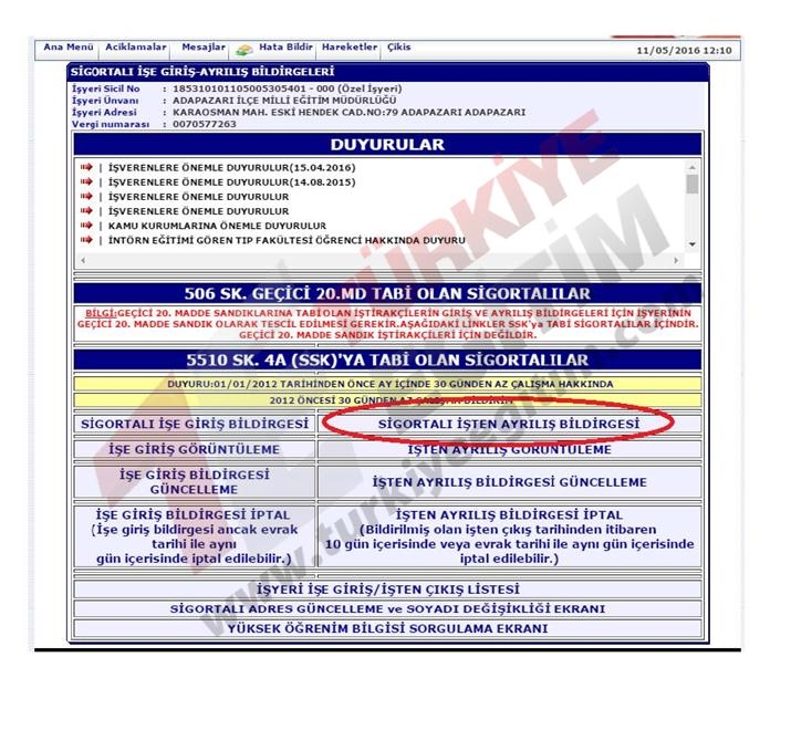 Ücretli Öğretmen İşe Giriş ve İşten Ayrılış İşlemleri Nasıl yapılacak? 14