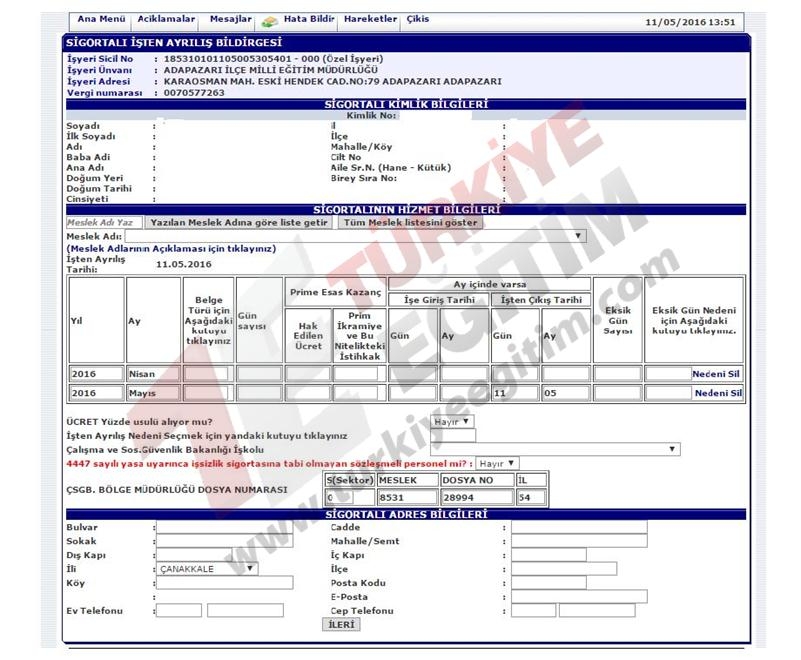 Ücretli Öğretmen İşe Giriş ve İşten Ayrılış İşlemleri Nasıl yapılacak? 17