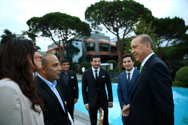 Erdoğan sanatçı ve sporcuları ağırladı 16