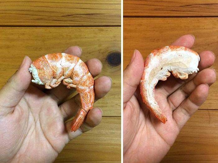 Ağaçtan oyduğu yiyecek figürleri insanı şaşırtıyor! 9