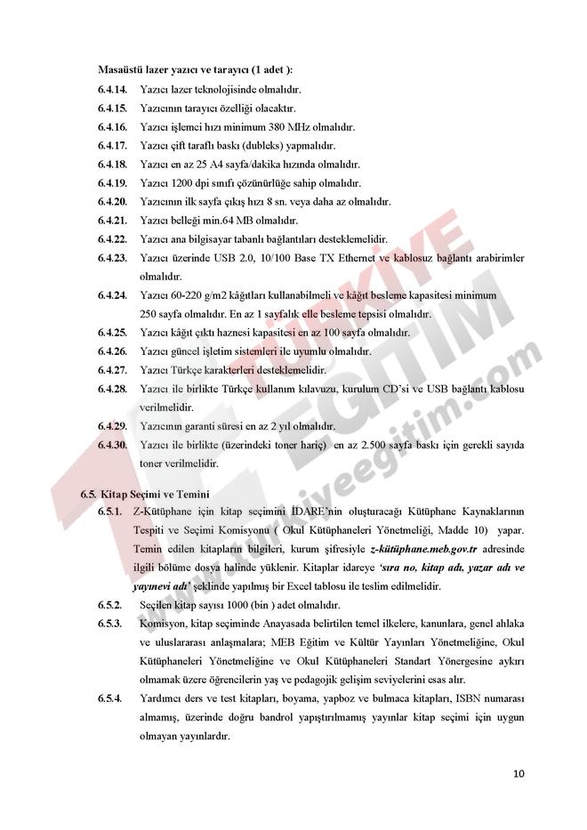 Z Kütüphane Teknik Şartname 11