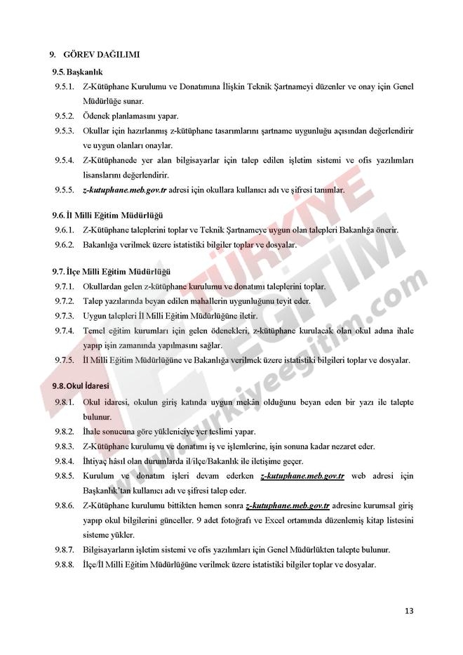 Z Kütüphane Teknik Şartname 14