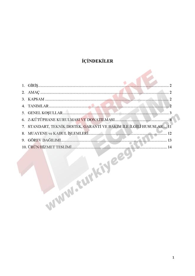 Z Kütüphane Teknik Şartname 2