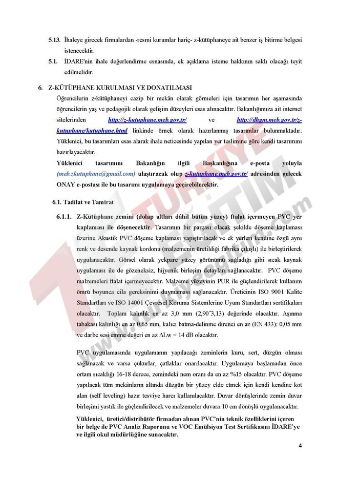 Z Kütüphane Teknik Şartname 5