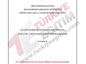 Z Kütüphane Teknik Şartname