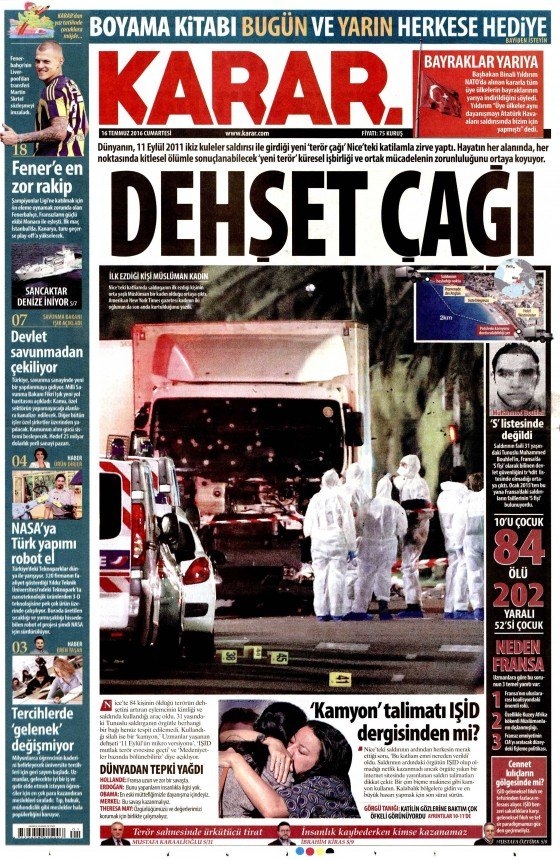 16 Temmuz 2016 gazete manşetleri 10