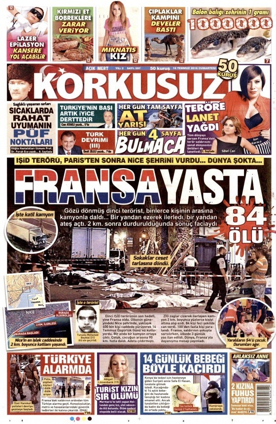 16 Temmuz 2016 gazete manşetleri 12